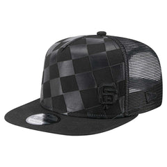 San Francisco Giants Score Check 9FIFTY A-Frame Trucker Snapback Hat - Black | New Era