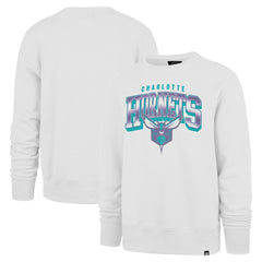 Charlotte Hornets '47 Spotlight Headline Pullover Sweatshirt - White | 47 brand on sale