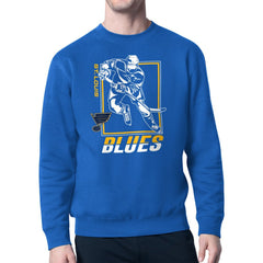 St. Louis Blues Starter Player Grid Fleece Pullover Sweatshirt