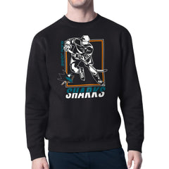 San Jose Sharks Starter Player Grid Fleece Pullover Sweatshirt