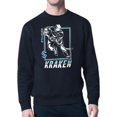 Seattle Kraken Starter Player Grid Fleece Pullover Sweatshirt