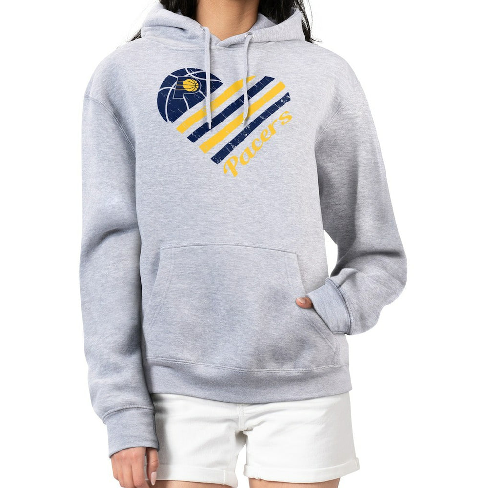Indiana Pacers G-III 4Her by Carl Banks Women's Heart Pullover Hoodie - Heather Gray discount