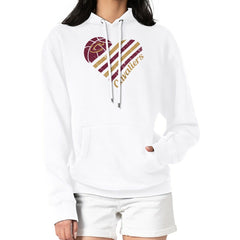 Cleveland Cavaliers G-III 4Her by Carl Banks Women's Heart Pullover Hoodie - White cheap