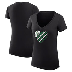 Boston Celtics G-III 4Her by Carl Banks Women's Super-Slim Fit Lightweight Heart V-Neck T-Shirt - Black discount