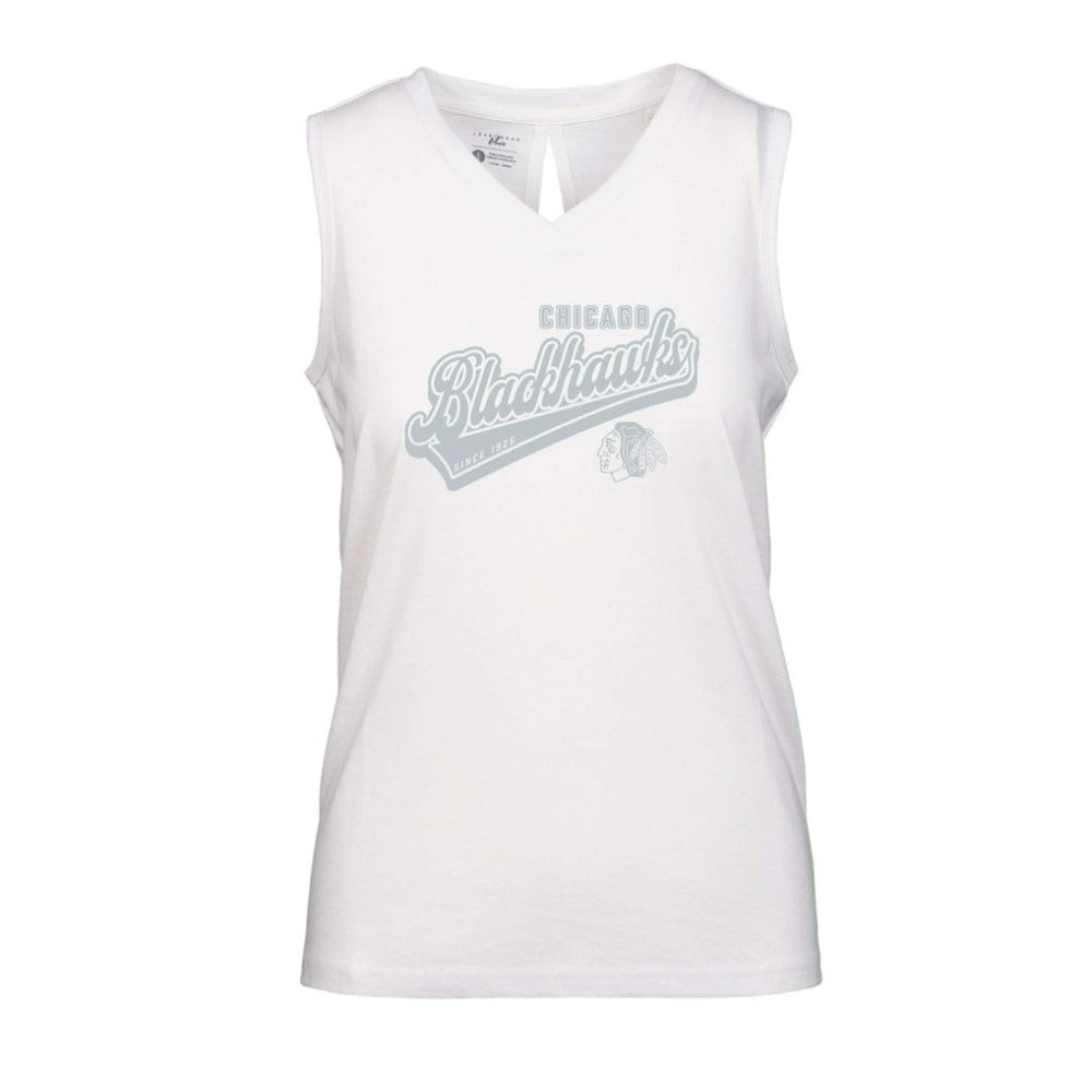Chicago Blackhawks Levelwear Women's Paisley Sweep V-Neck Tank Top