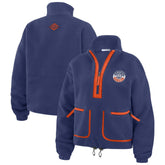 Edmonton Oilers WEAR by Erin Andrews Women's Polar Fleece Half-Zip Jacket