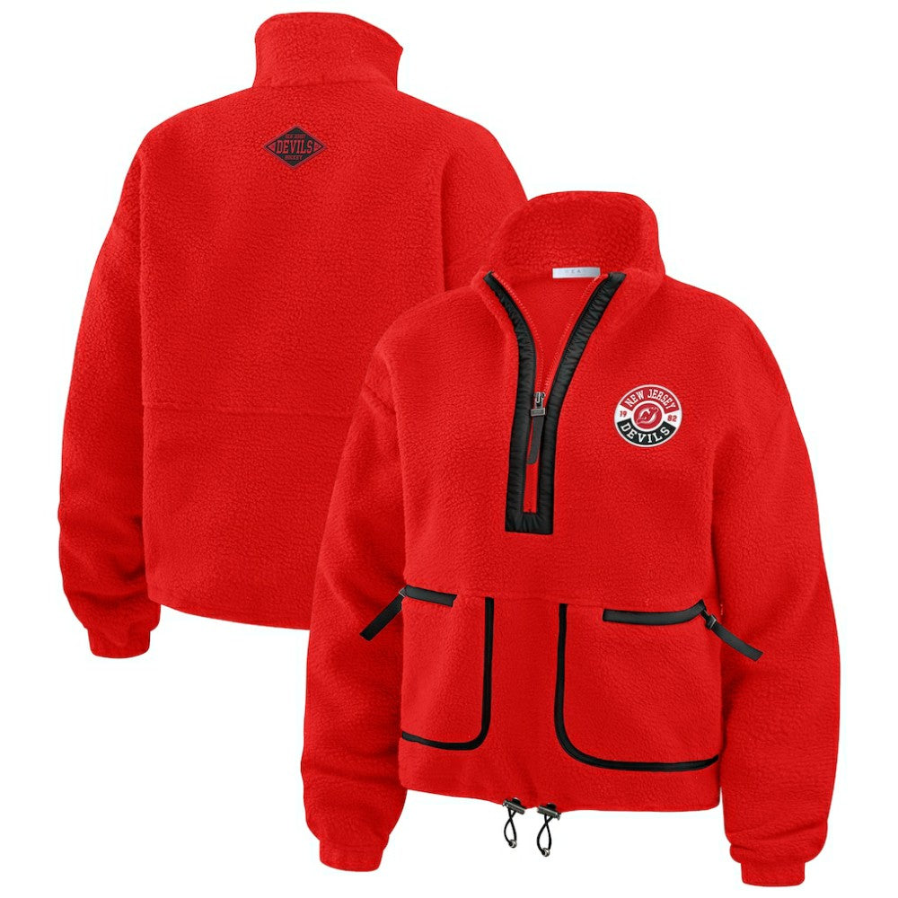 New Jersey Devils WEAR by Erin Andrews Women's Polar Fleece Half-Zip Jacket