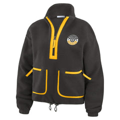 Boston Bruins WEAR by Erin Andrews Women's Polar Fleece Half-Zip Jacket