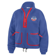 New York Rangers WEAR by Erin Andrews Women's Polar Fleece Half-Zip Jacket