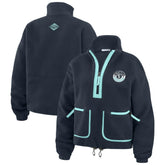 Seattle Kraken WEAR by Erin Andrews Women's Polar Fleece Half-Zip Jacket
