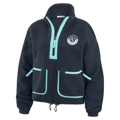 Seattle Kraken WEAR by Erin Andrews Women's Polar Fleece Half-Zip Jacket