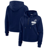 Tampa Bay Lightning WEAR by Erin Andrews Women's Waffle-Knit Pullover Hoodie