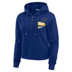 St. Louis Blues WEAR by Erin Andrews Women's Waffle-Knit Pullover Hoodie