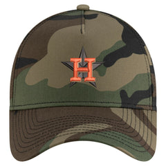 Houston Astros Woodland Team Pop 9FORTY A-Frame Adjustable Hat - Camo | New Era