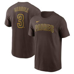 Jackson Merrill San Diego Padres Fuse Name & Number T-Shirt - Brown | Nike