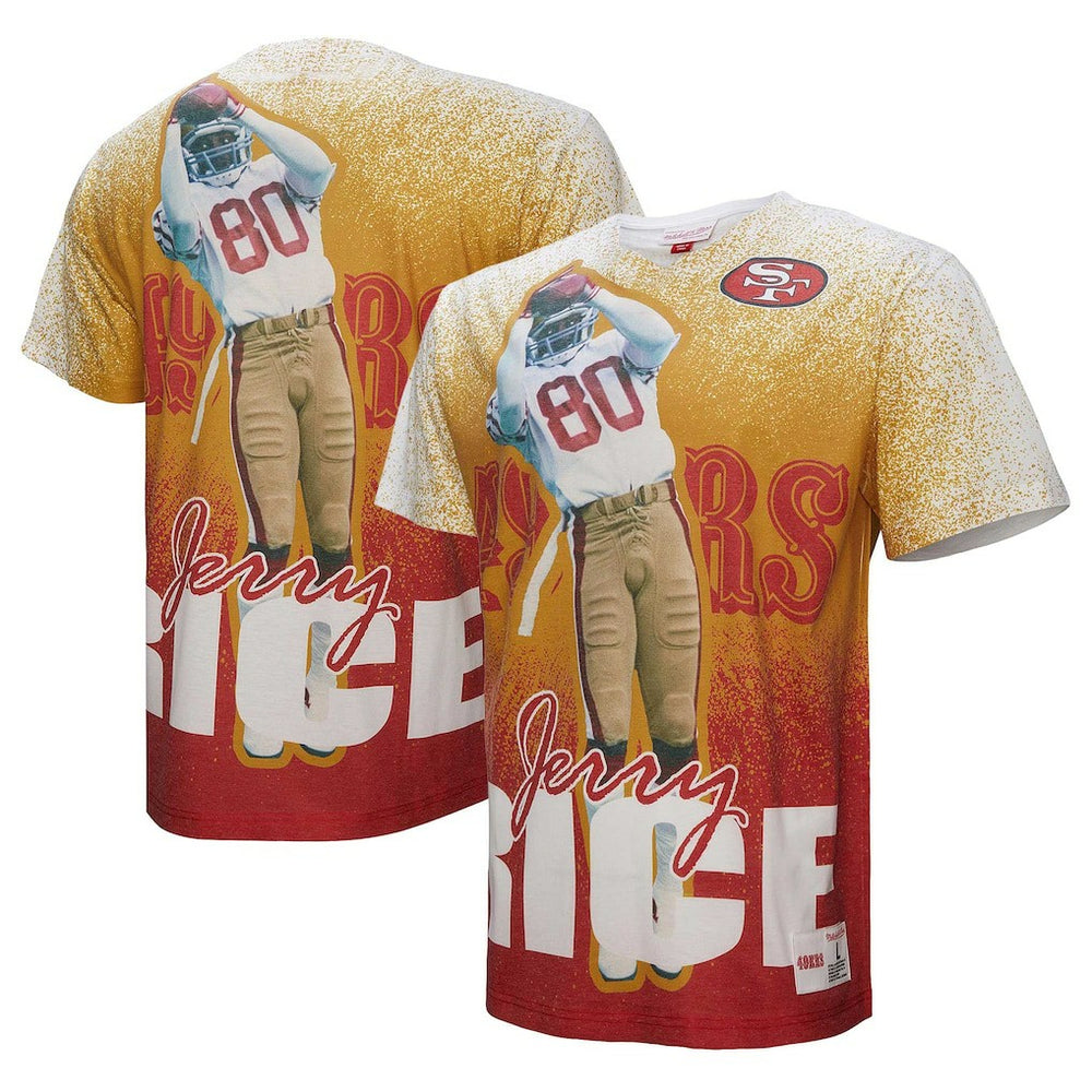 NFL San Francisco 49ers Jerry Rice Burst Retired Player T-Shirt