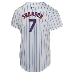 Dansby Swanson Chicago Cubs Youth Home Game Player Jersey - White | Nike