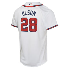 Matt Olson Atlanta Braves Youth Home Game Player Jersey - White | Nike