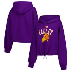 Phoenix Suns Women's 2024/25 City Edition Cropped Pullover Hoodie - Purple | New Era for sale