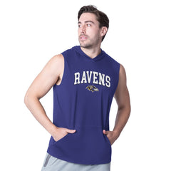 NFL Baltimore Ravens MSX by Michael Strahan Action Sleeveless Pullover Hoodie
