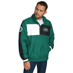 NFL New York Jets Tommy Hilfiger Gael Lightweight Half-Zip Hoodie Jacket