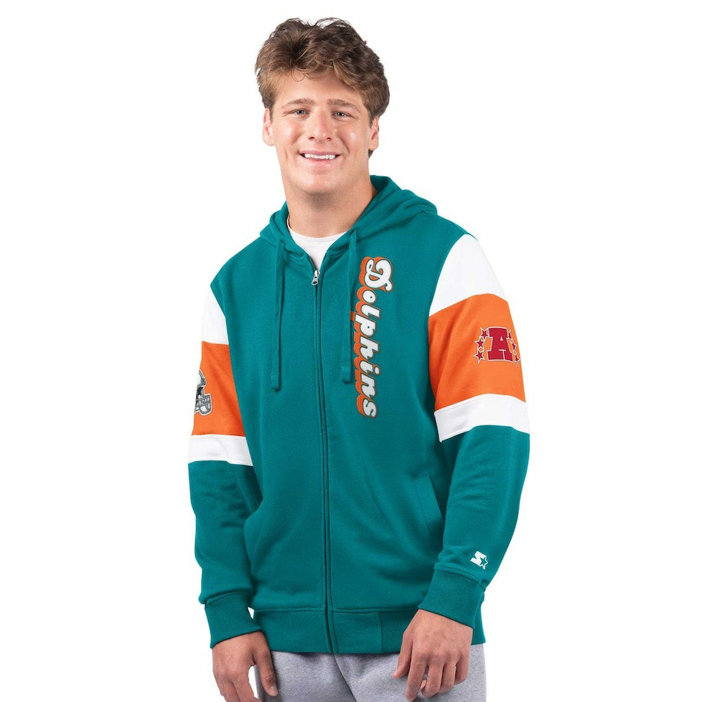 NFL Miami Dolphins Starter Extreme Vintage Logo Full-Zip Hoodie