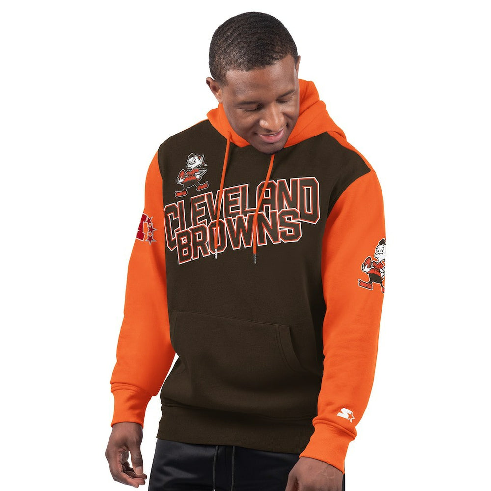 NFL Cleveland Browns Starter Extreme Vintage Logo Pullover Hoodie