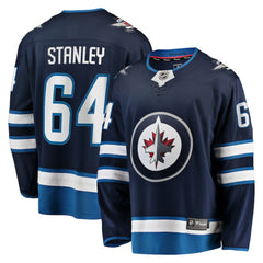 Logan Stanley Winnipeg Jets Fanatics Home Premier Breakaway Player Jersey