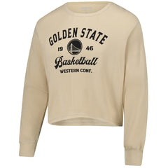 Golden State Warriors Sportiqe Unisex High Country Collection Cullen Cropped Waffle Knit Long Sleeve T-Shirt sale - Cream on sale