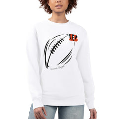 NFL Cincinnati Bengals G-III 4Her by Carl Banks Women's Football Logo Graphic Fleece Tri-Blend Pullover Sweatshirt