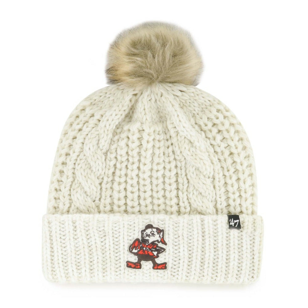 NFL Cleveland Browns '47 Women's Meeko Cuffed Knit Hat with Pom