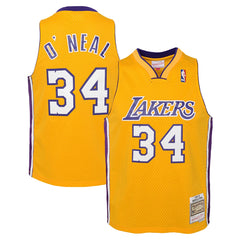 Shaquille O'Neal Los Angeles Lakers Youth 1999/00 Hardwood Classics Swingman Jersey - Gold | Mitchell & Ness for sale