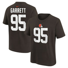 NFL Cleveland Browns Myles Garrett Youth Player Name & Number T-Shirt