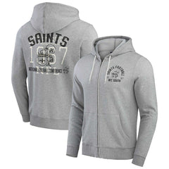 NFL New Orleans Saints Darius Rucker Collection Vintage Stripe Full-Zip Hoodie