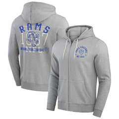 NFL Los Angeles Rams Darius Rucker Collection Vintage Stripe Full-Zip Hoodie