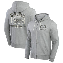 NFL Cincinnati Bengals Darius Rucker Collection Vintage Stripe Full-Zip Hoodie