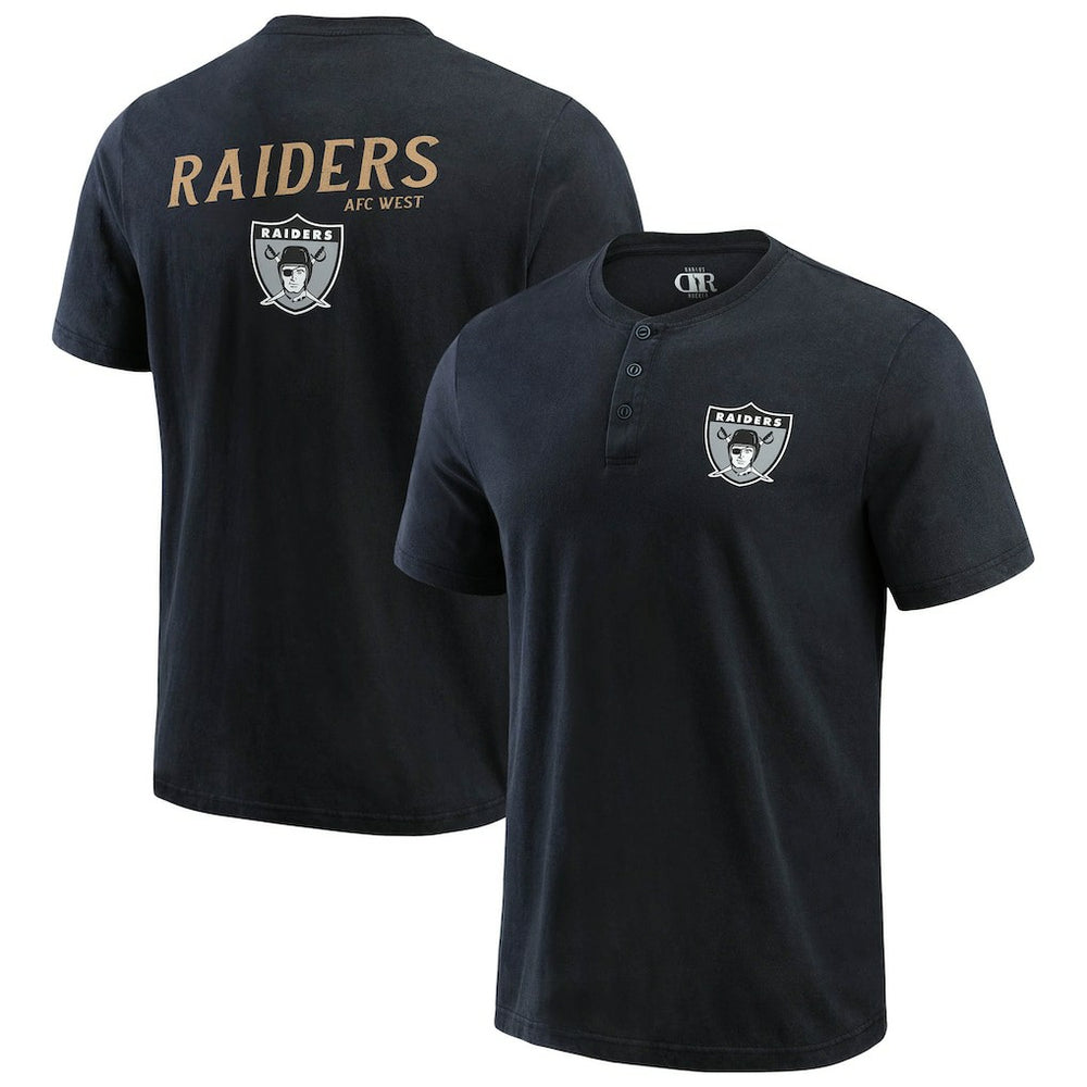 NFL Las Vegas Raiders Darius Rucker Collection Washed Henley T-Shirt