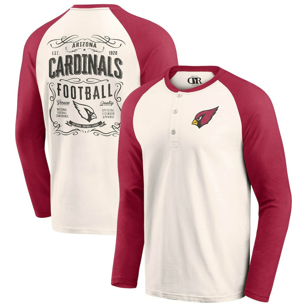 NFL Arizona Cardinals Darius Rucker Collection Raglan Henley T-Shirt