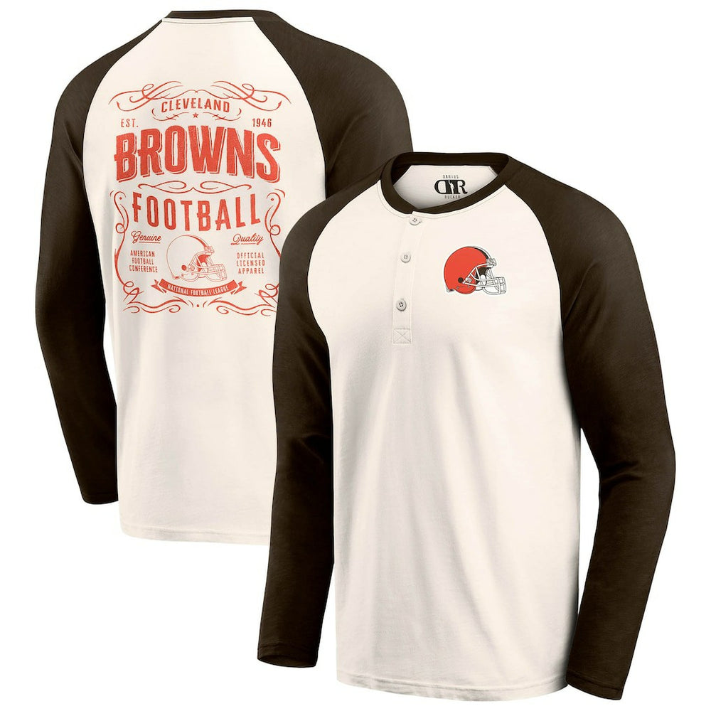 NFL Cleveland Browns Darius Rucker Collection Raglan Henley T-Shirt
