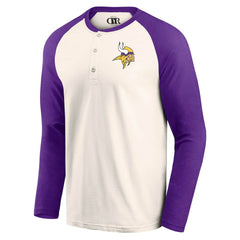 NFL Minnesota Vikings Darius Rucker Collection Raglan Henley T-Shirt