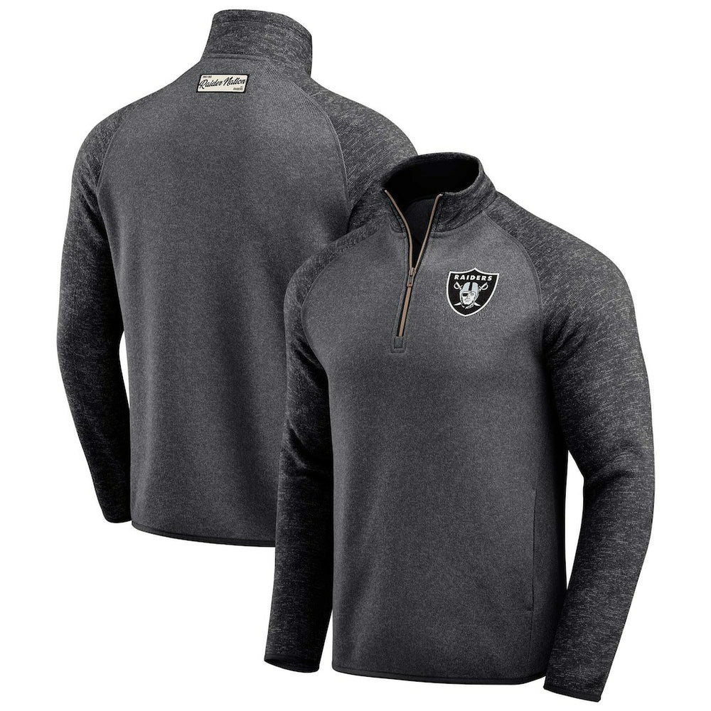 NFL Las Vegas Raiders Darius Rucker Collection Tonal Quarter-Zip Jacket