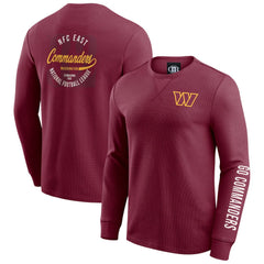 NFL Washington Commanders Darius Rucker Collection Washed Waffle-Knit Long Sleeve T-Shirt