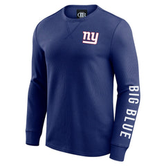 NFL New York Giants Darius Rucker Collection Washed Waffle-Knit Long Sleeve T-Shirt