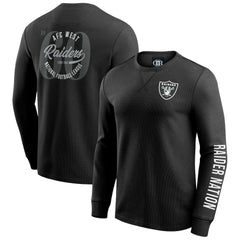 NFL Las Vegas Raiders Darius Rucker Collection Washed Waffle-Knit Long Sleeve T-Shirt