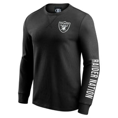 NFL Las Vegas Raiders Darius Rucker Collection Washed Waffle-Knit Long Sleeve T-Shirt