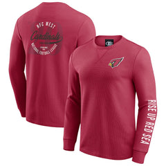NFL Arizona Cardinals Darius Rucker Collection Washed Waffle-Knit Long Sleeve T-Shirt