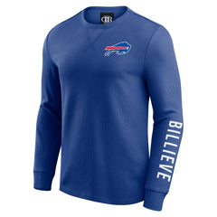 NFL Buffalo Bills Darius Rucker Collection Washed Waffle-Knit Long Sleeve T-Shirt