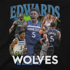 Anthony Edwards Minnesota Timberwolves Stadium Essentials Unisex Player Crossroads T-Shirt - Black for sale