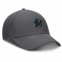 Miami Marlins Club Performance Adjustable Hat - Gray | Nike