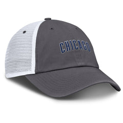 Chicago Cubs Wordmark Club Adjustable Trucker Hat - Gray | Nike